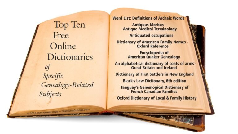 How To Use Genealogical Dictionary For Family Names